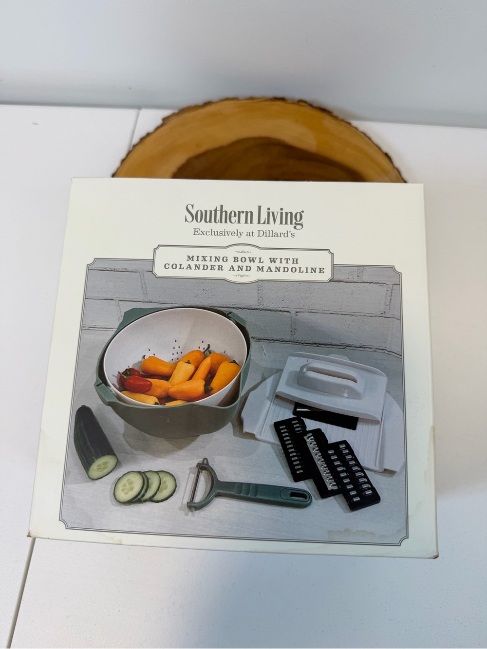 Southern Living Green Mixing Bowl with Colander and Mandoline